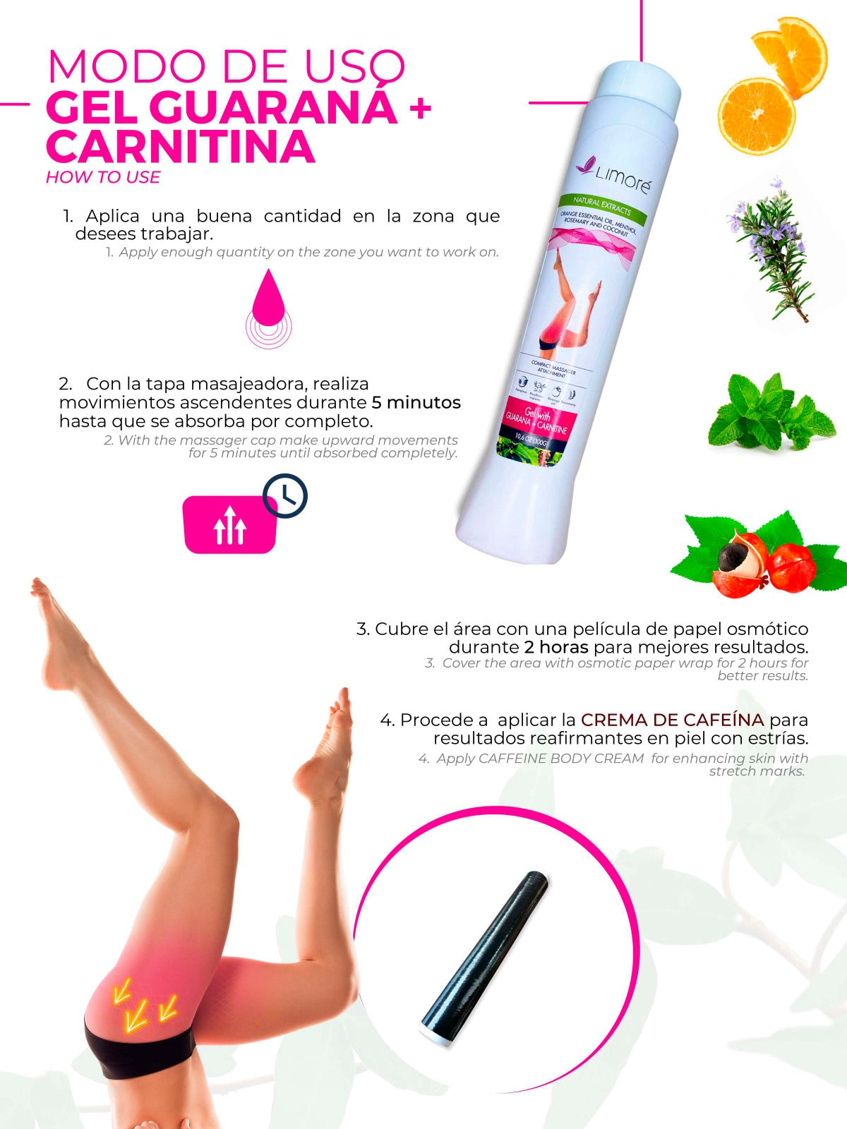 GEL GUARANA+CARNITINA • Efecto Anticelulitis (300gr)