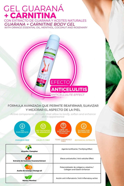 GEL GUARANA+CARNITINA • Efecto Anticelulitis (300gr)